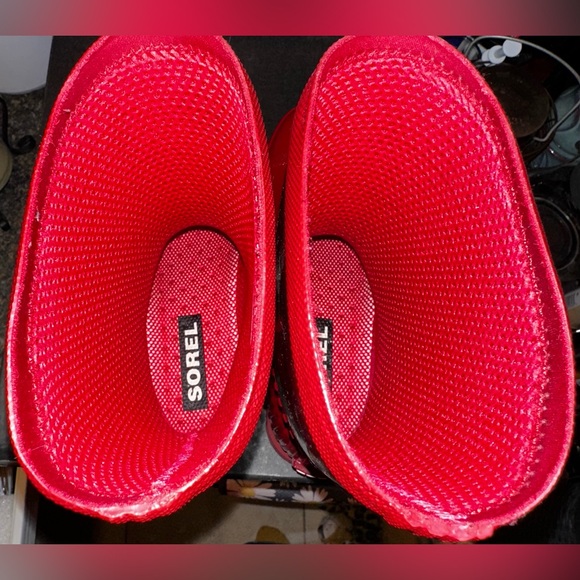 Sorel Jane Short Gloss Rain Boots Red Dahlia Candy Apple Women’s Size 7 NIB - Picture 2 of 15